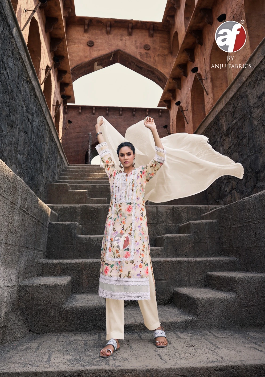 Anju Fabric Sakhi Re Vol 2 Linen Cotton Wholesale Fancy Readymade Salwar Suit Catalog — Wholesale Salwar Suits, Anju fabric wholesale from Surat — view 4